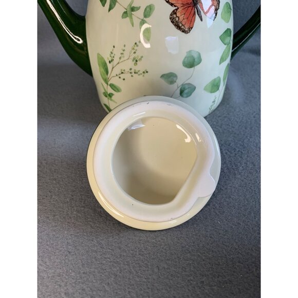 Cracker Barrel Nature Susan Winget Teapot Butterfly and Plants with box - Picture 5 of 13